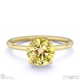 yellow lab grown diamond round solitaire claw engagement ring yellow gold with 18k yellow gold metal and round shape diamond