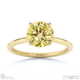 yellow lab grown diamond round solitaire claw engagement ring yellow gold with 18k yellow gold metal and round shape diamond