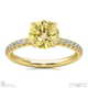 yellow lab grown diamond cat claw round side stone engagement ring yellow gold with 9k yellow gold metal and round shape diamond