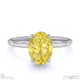 yellow natural diamond oval solitaire claw engagement ring white gold with 9k white gold metal and oval shape diamond