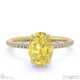 yellow natural diamond oval side stone claw engagement ring yellow gold with 9k yellow gold metal and oval shape diamond
