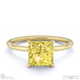 yellow lab grown diamond princess solitaire claw engagement ring yellow gold with 9k yellow gold metal and princess shape diamond