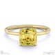 yellow lab grown diamond asscher solitaire claw engagement ring yellow gold with 9k yellow gold metal and asscher shape diamond
