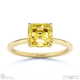 yellow lab grown diamond asscher solitaire claw engagement ring yellow gold with 9k yellow gold metal and asscher shape diamond