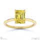 yellow lab grown diamond emerald solitaire claw engagement ring yellow gold with 9k yellow gold metal and emerald shape diamond