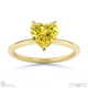 yellow lab grown diamond heart solitaire claw engagement ring yellow gold with 9k yellow gold metal and heart shape diamond
