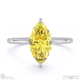 yellow lab grown diamond marquise solitaire claw engagement ring white gold with 9k white gold metal and marquise shape diamond