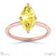 yellow natural diamond marquise solitaire claw engagement ring rose gold with 9k rose gold metal and marquise shape diamond