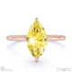 yellow natural diamond marquise solitaire claw engagement ring rose gold with 9k rose gold metal and marquise shape diamond