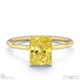 yellow natural diamond radiant solitaire claw engagement ring yellow gold with 18k yellow gold metal and radiant shape diamond