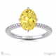 yellow lab grown diamond four claw hidden halo engagement ring platinum with platinum metal and oval shape diamond
