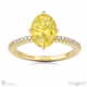 yellow lab grown diamond low hidden halo oval cut cross claws engagement ring yellow gold with 9k yellow gold metal and oval shape diamond