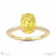 yellow lab grown diamond low hidden halo oval cut engagement ring yellow gold with 18k yellow gold metal and oval shape diamond