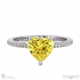 yellow natural diamond low hidden halo heart cut engagement ring white gold with 9k white gold metal and heart shape diamond