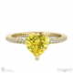 yellow natural diamond low hidden halo heart cut engagement ring yellow gold with 18k yellow gold metal and heart shape diamond