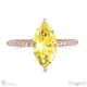 yellow lab grown diamond low hidden halo marquise cut engagement ring rose gold with 9k rose gold metal and marquise shape diamond