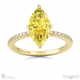 yellow lab grown diamond low hidden halo marquise cut engagement ring yellow gold with 9k yellow gold metal and marquise shape diamond