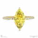 yellow lab grown diamond low hidden halo marquise cut engagement ring yellow gold with 9k yellow gold metal and marquise shape diamond
