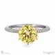 lady liberty yellow lab grown diamond round cut side stone engagement ring white gold with 9k white gold metal and round shape diamond