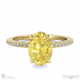 yellow lab grown diamond double hidden halo oval cut side stone engagement ring yellow gold with 9k yellow gold metal and oval shape diamond