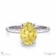 yellow lab grown diamond hidden halo oval claw set diamonds solitaire engagement ring white gold with 18k white gold metal and oval shape diamond