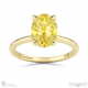 yellow natural diamond hidden halo oval claw set diamonds solitaire engagement ring yellow gold with 18k yellow gold metal and oval shape diamond