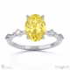 yellow lab grown diamond bubble drop oval cut engagement ring white gold with 18k white gold metal and oval shape diamond