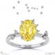 orion star yellow lab grown diamond onal engagement ring white gold with 9k white gold metal and oval shape diamond