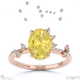orion star yellow natural diamond onal engagement ring rose gold with 18k rose gold metal and oval shape diamond