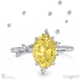 southern cross star yellow natural diamond celestial oval engagement ring white gold with 18k white gold metal and oval shape diamond