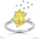 pleiades star yellow lab grown diamond oval engagement ring white gold with 18k white gold metal and oval shape diamond