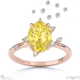 pleiades star yellow lab grown diamond oval engagement ring rose gold with 18k rose gold metal and oval shape diamond