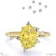 pleiades star yellow lab grown diamond oval engagement ring yellow gold with 18k yellow gold metal and oval shape diamond