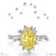 karoo stars yellow natural diamond engagement ring white gold with 18k white gold metal and oval shape diamond
