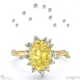 karoo stars yellow lab grown diamond engagement ring yellow gold with 18k yellow gold metal and oval shape diamond