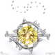 milky way star yellow lab grown diamond round engagement ring white gold with 18k white gold metal and round shape diamond