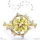 milky way star yellow lab grown diamond round engagement ring yellow gold with 18k yellow gold metal and round shape diamond
