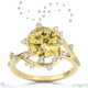 milky way star yellow lab grown diamond round engagement ring yellow gold with 18k yellow gold metal and round shape diamond