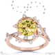 milky way star yellow lab grown diamond round engagement ring rose gold with 18k rose gold metal and round shape diamond