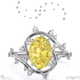 milky way star yellow natural diamond oval engagement ring white gold with 18k white gold metal and oval shape diamond
