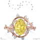 milky way star yellow lab grown diamond oval engagement ring rose gold with 18k rose gold metal and oval shape diamond