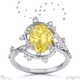 milky way star yellow natural diamond oval engagement ring white gold with 18k white gold metal and oval shape diamond