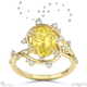 milky way star yellow lab grown diamond oval engagement ring yellow gold with 18k yellow gold metal and oval shape diamond