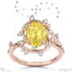 milky way star yellow lab grown diamond oval engagement ring rose gold with 18k rose gold metal and oval shape diamond