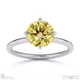 yellow lab grown diamond pear cut east to west setting solitaire engagement ring white gold with 9k white gold metal and pear shape diamond