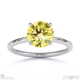 yellow natural diamond round hidden halo engagement ring white gold with 9k white gold metal and round shape diamond