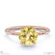 yellow natural diamond round cut hidden halo engagement ring rose gold with 9k rose gold metal and round shape diamond