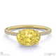 yellow natural diamond east west oval cut sidestones engagement ring yellow gold with 18k yellow gold metal and oval shape diamond