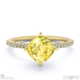 yellow lab grown diamond cushion cut east to west pave engagement ring yellow gold with 18k yellow gold metal and cushion shape diamond