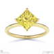 yellow lab grown diamond princess cut east to west solitaire engagement ring yellow gold with 9k yellow gold metal and princess shape diamond